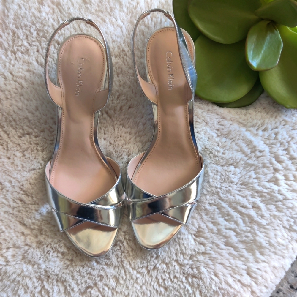 Calvin Klein Lucette Silver Sandal